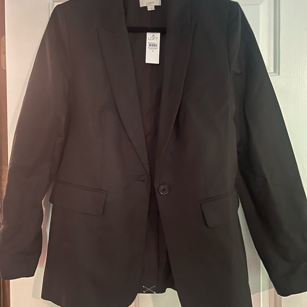 LOFT NWT Black Single-Button Women's Blazer